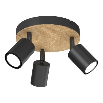 Kohtvalgusti TULON 3xGU10/8W/230V must/tamm