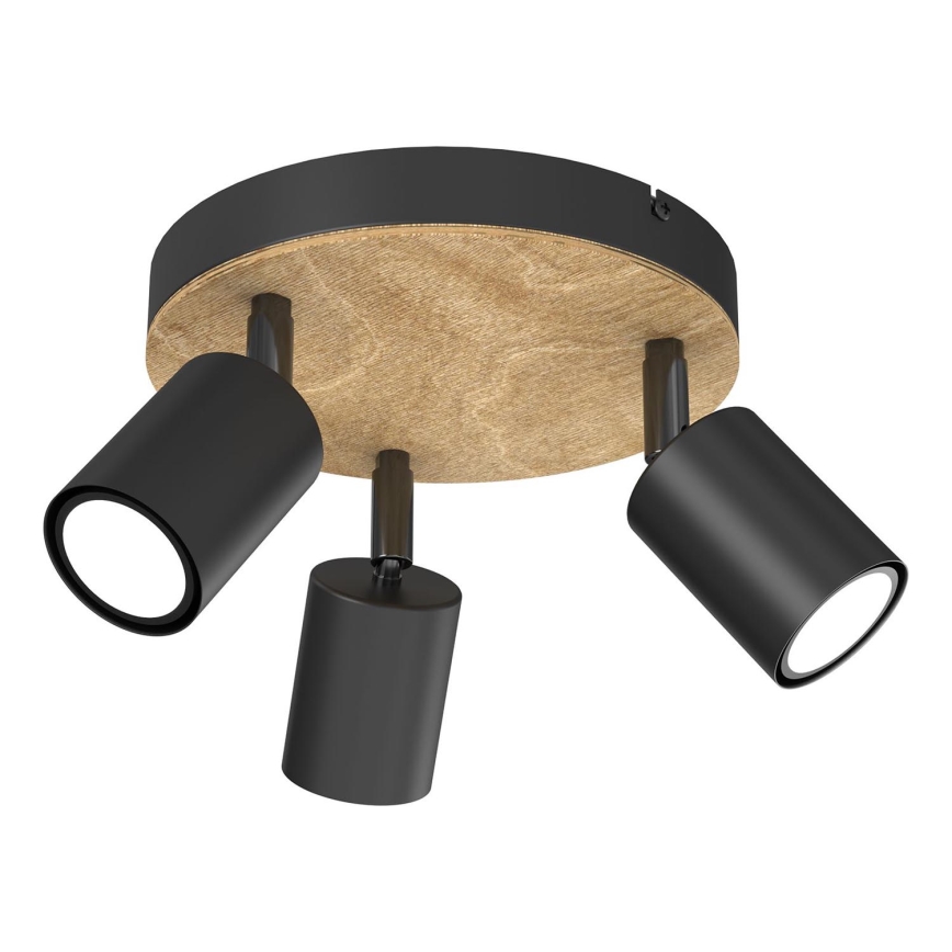 Kohtvalgusti TULON 3xGU10/8W/230V must/tamm