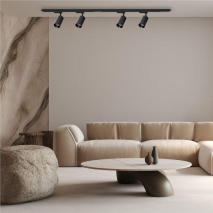 Kohtvalgusti ühefaasilise rööbassüsteemi jaoks PIPE 1xGU10/10W/230V must