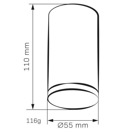 Kohtvalgusti vannituppa TURYN 1xGU10/10W/230V IP44 must