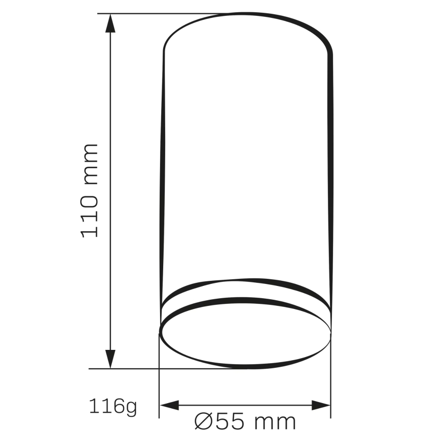 Kohtvalgusti vannituppa TURYN 1xGU10/10W/230V IP44 must