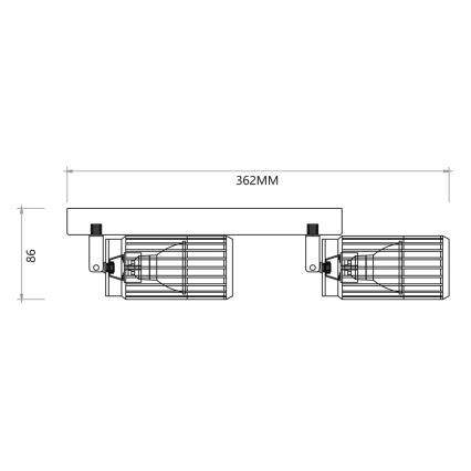 Kohtvalgusti VERTICAL 2xGU10/8W/230V valge