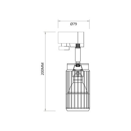 Kohtvalgusti VERTICAL rööbassüsteemile 1xGU10/8W/230V valge