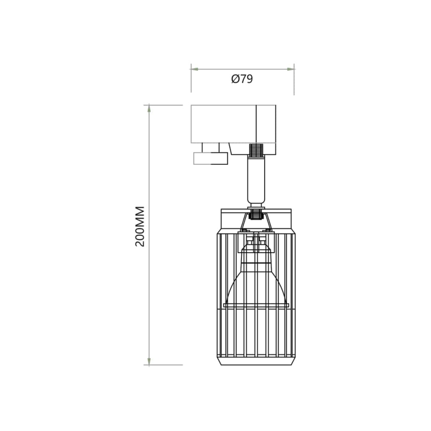 Kohtvalgusti VERTICAL rööbassüsteemile 1xGU10/8W/230V valge