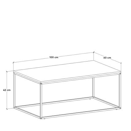 Kohvilaud 42x100 cm pruun