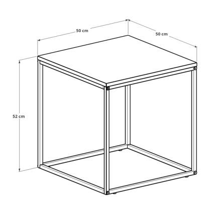 Kohvilaud 52x50 cm pruun