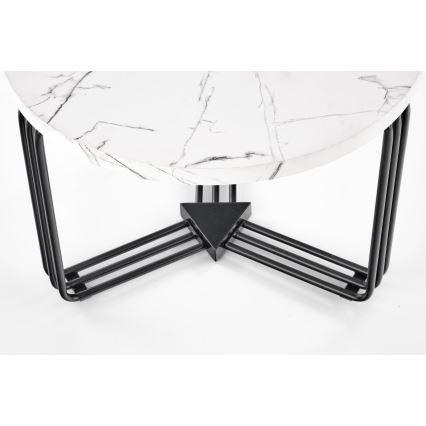 Kohvilaud ANTICA 41x55 cm must/marmor disain