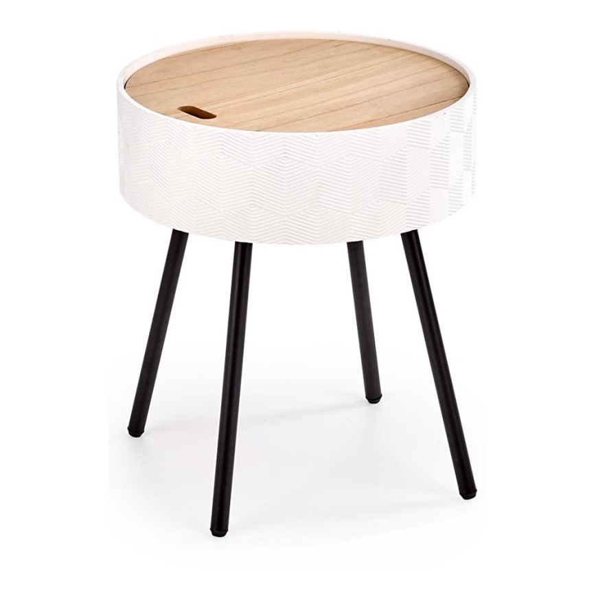 Kohvilaud AURA 45x38 cm valge/must/beež