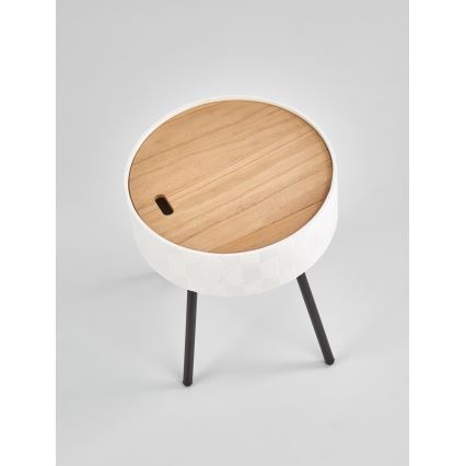 Kohvilaud AURA 45x38 cm valge/must/beež