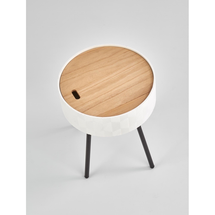 Kohvilaud AURA 45x38 cm valge/must/beež