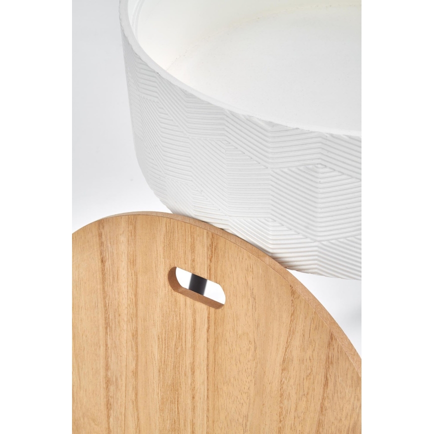 Kohvilaud AURA 45x38 cm valge/must/beež