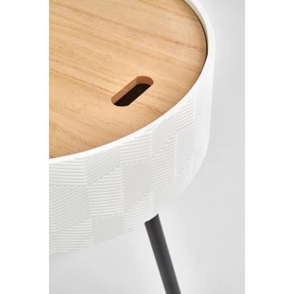 Kohvilaud AURA 45x38 cm valge/must/beež