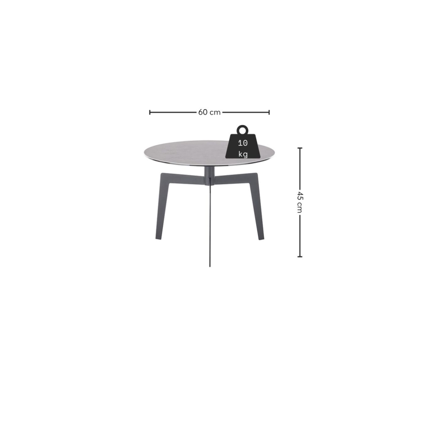 Kohvilaud BALANCE, läbimõõt 60 cm, hall/antratsiit
