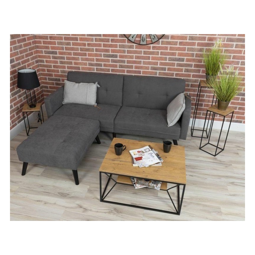 Kohvilaud BASICLOFT 40x80 cm must/pruun