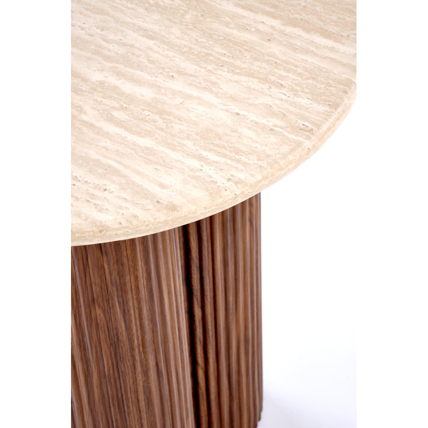 Kohvilaud CALDO, läbimõõt 50 cm, pruun/beež