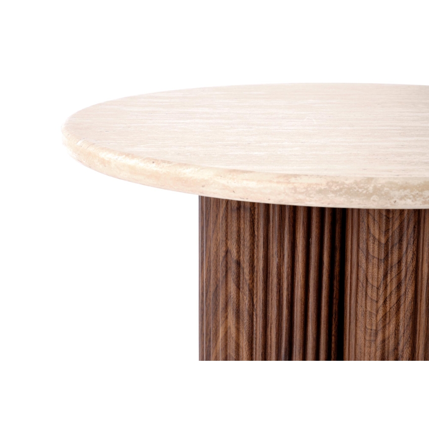 Kohvilaud CALDO, läbimõõt 50 cm, pruun/beež