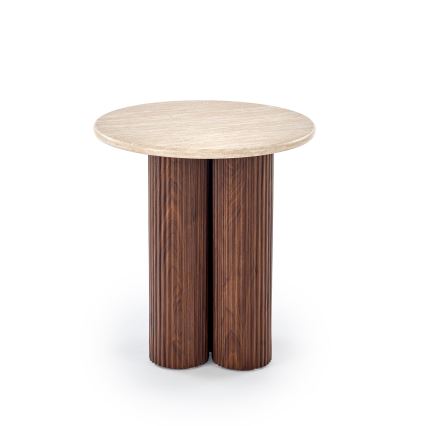 Kohvilaud CALDO, läbimõõt 50 cm, pruun/beež