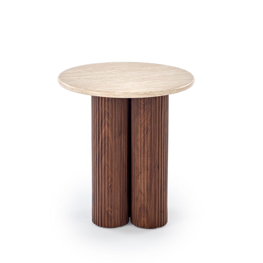Kohvilaud CALDO, läbimõõt 50 cm, pruun/beež