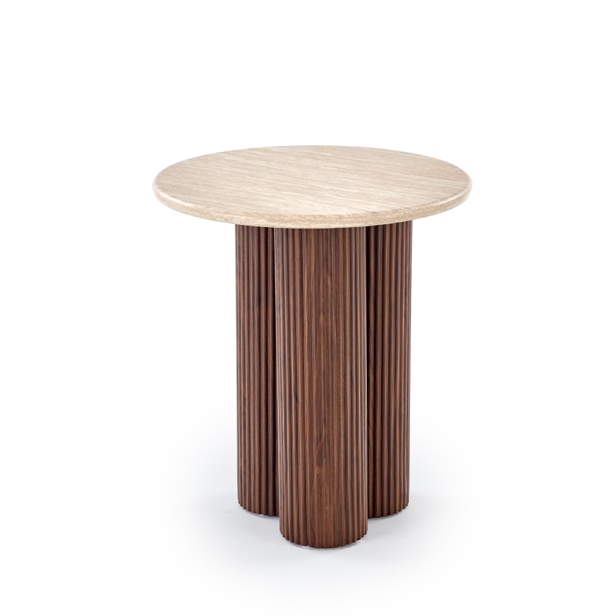 Kohvilaud CALDO, läbimõõt 50 cm, pruun/beež