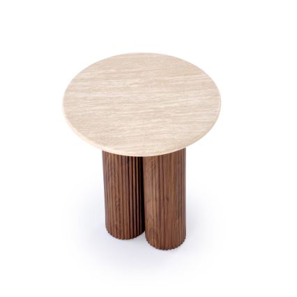 Kohvilaud CALDO, läbimõõt 50 cm, pruun/beež