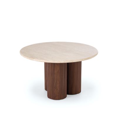 Kohvilaud CALDO, läbimõõt 80 cm, pruun/beež