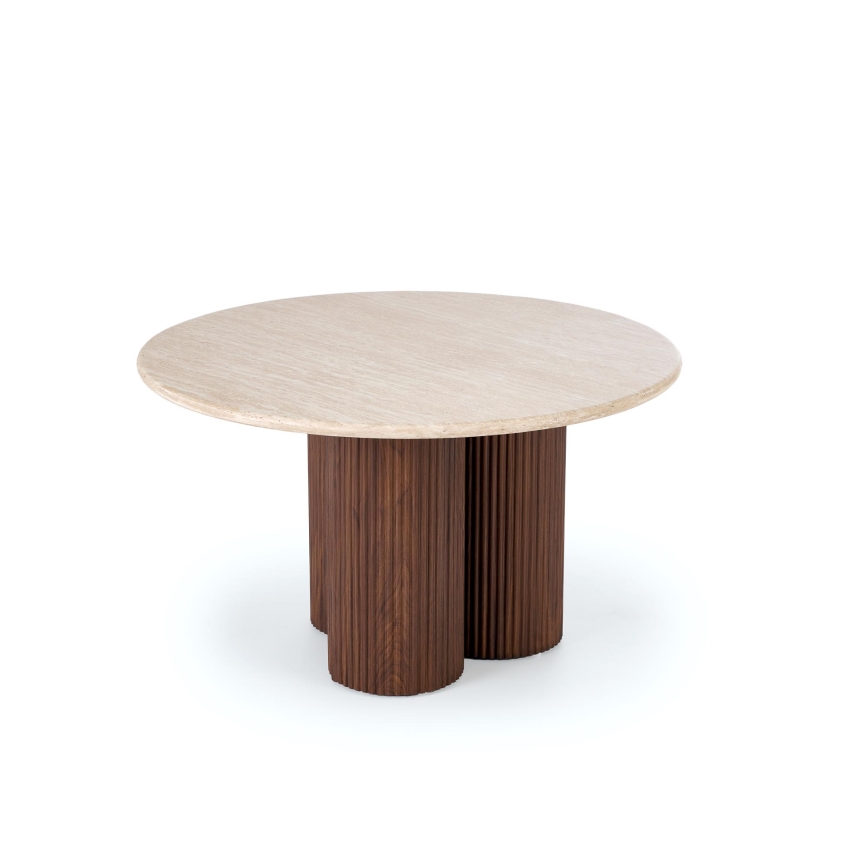 Kohvilaud CALDO, läbimõõt 80 cm, pruun/beež