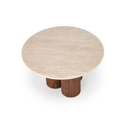 Kohvilaud CALDO, läbimõõt 80 cm, pruun/beež