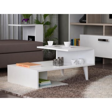 Kohvilaud CONCETTA 40x90 cm valge