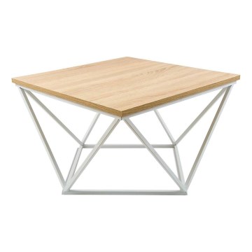 Kohvilaud CURVED 60x60 cm valge/beež