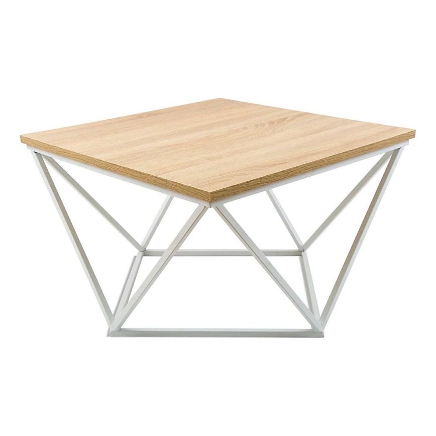 Kohvilaud CURVED 60x60 cm valge/beež