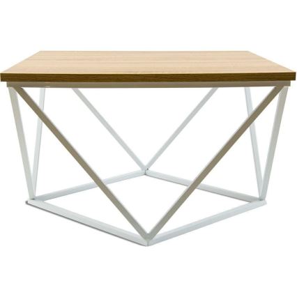 Kohvilaud CURVED 60x60 cm valge/beež