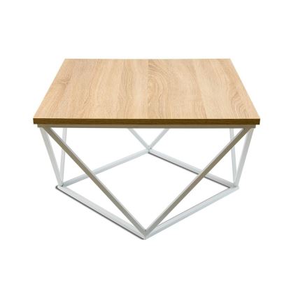 Kohvilaud CURVED 60x60 cm valge/beež