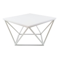 Kohvilaud CURVED 60x60 cm valge
