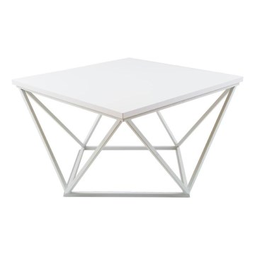 Kohvilaud CURVED 60x60 cm valge