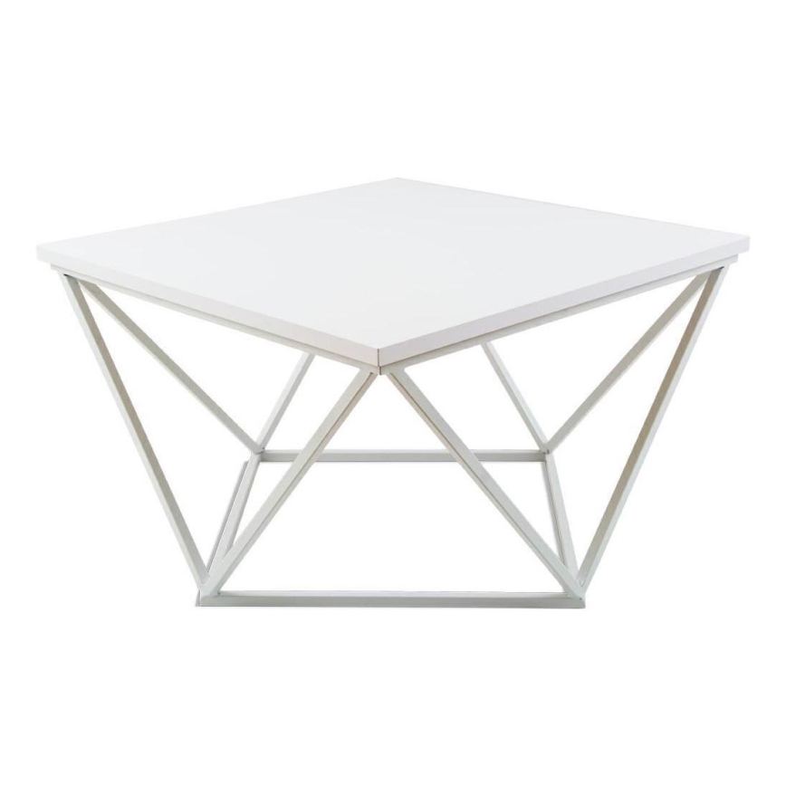 Kohvilaud CURVED 60x60 cm valge