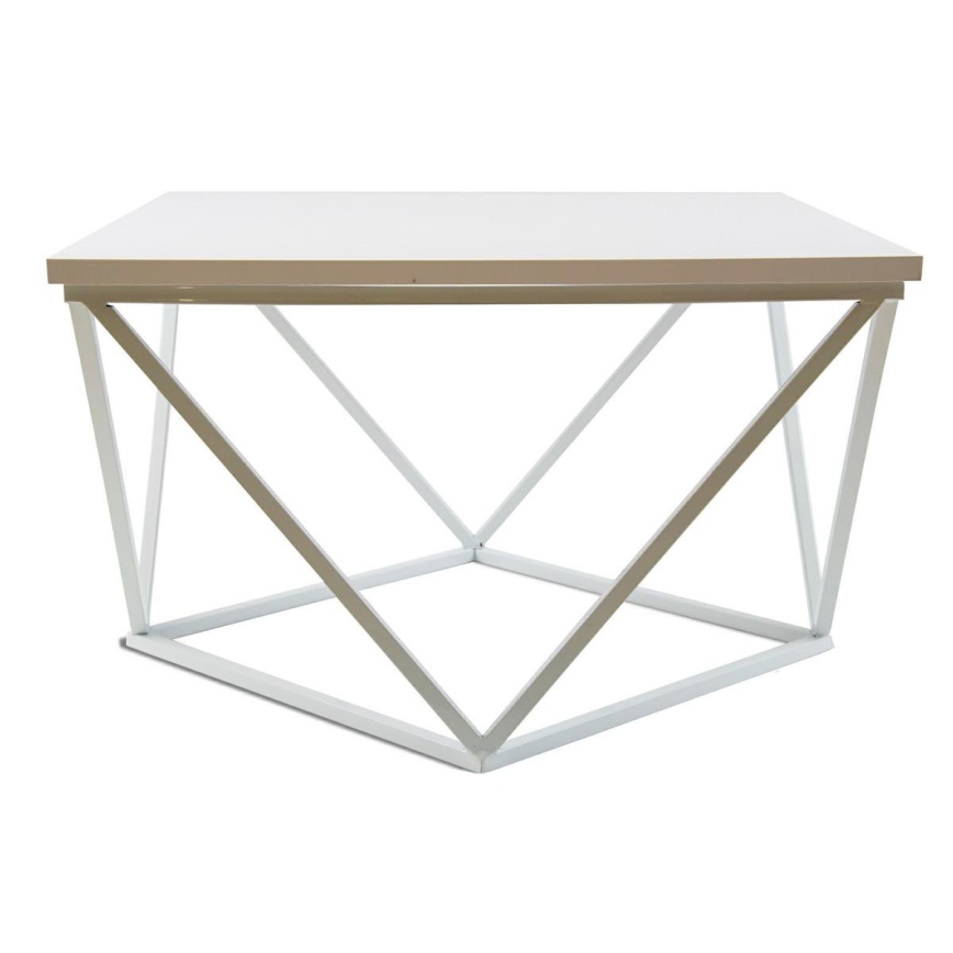 Kohvilaud CURVED 60x60 cm valge