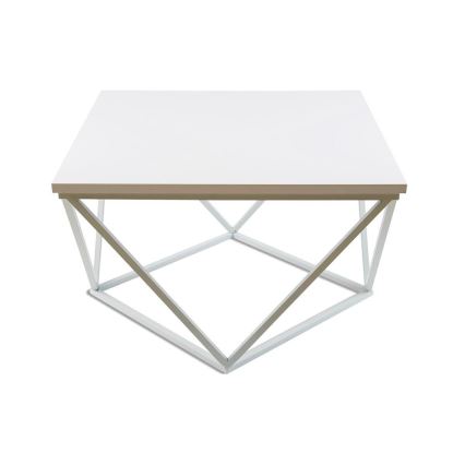 Kohvilaud CURVED 60x60 cm valge