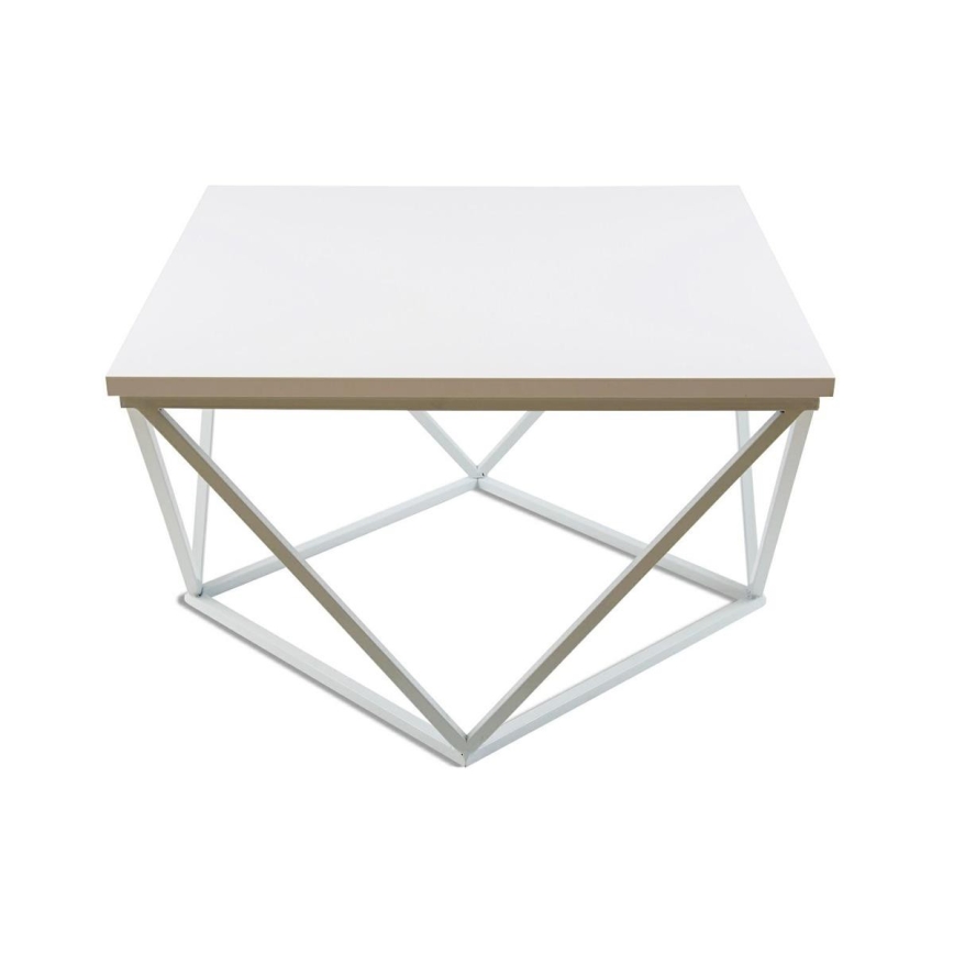 Kohvilaud CURVED 60x60 cm valge