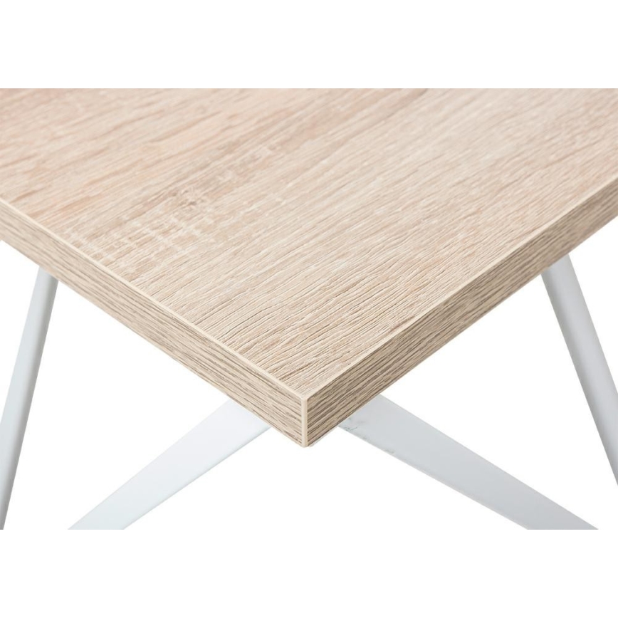 Kohvilaud CURVED 62x62 cm valge/pruun