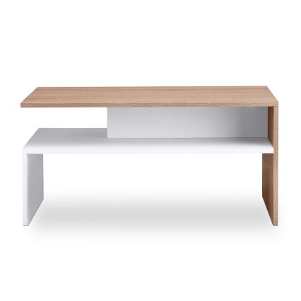 Kohvilaud DELCHI 45x90 cm valge/tamm sonoma
