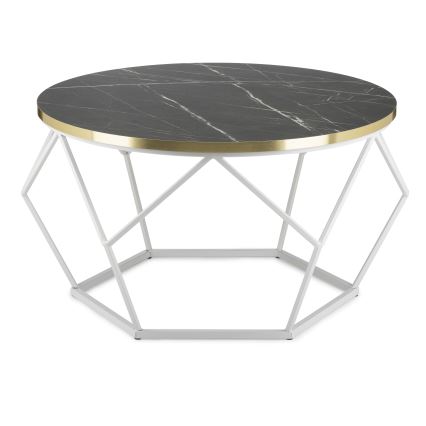 Kohvilaud DIAMOND 40x70 cm kuldne/must/valge