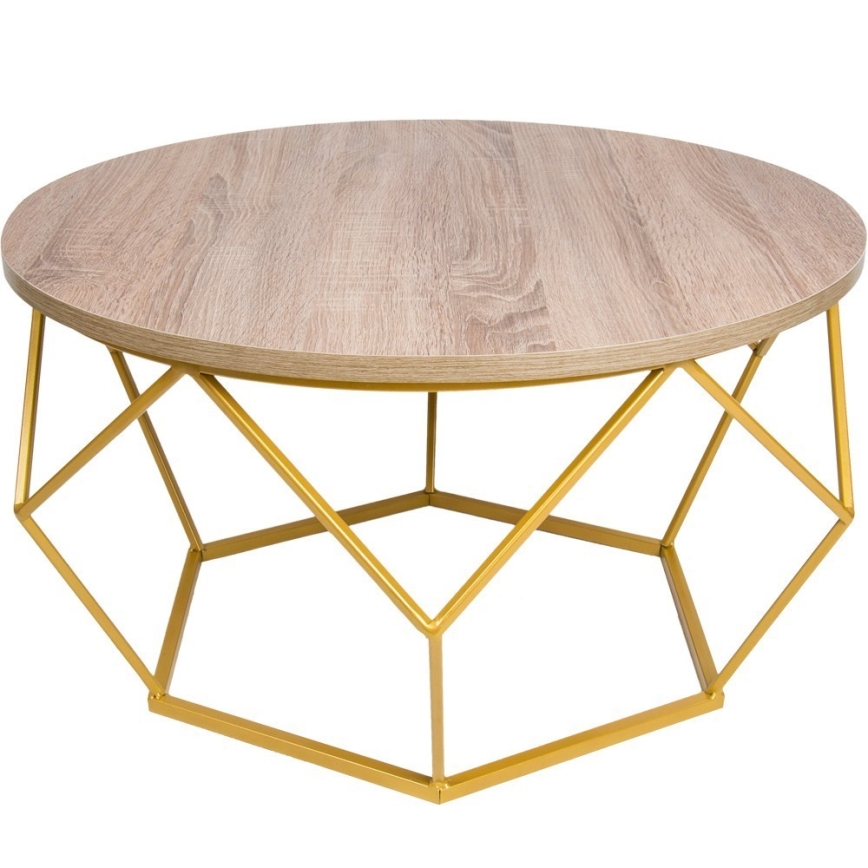 Kohvilaud DIAMOND 40x70 cm kuldne/pruun