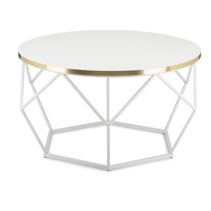 Kohvilaud DIAMOND 40x70 cm kuldne/valge