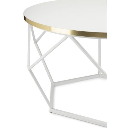 Kohvilaud DIAMOND 40x70 cm kuldne/valge