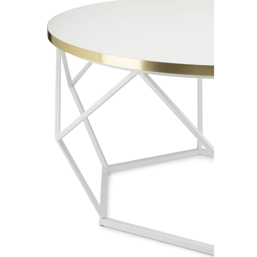 Kohvilaud DIAMOND 40x70 cm kuldne/valge