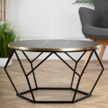Kohvilaud DIAMOND 40x70 cm must/kuldne