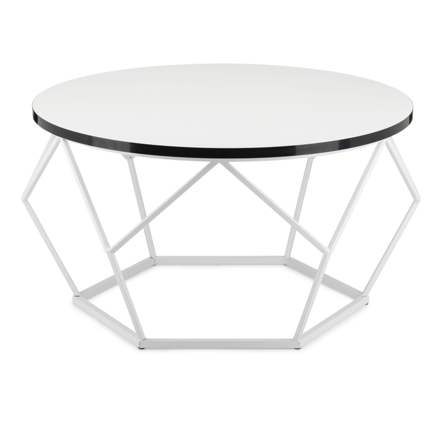 Kohvilaud DIAMOND 40x70 cm must/valge