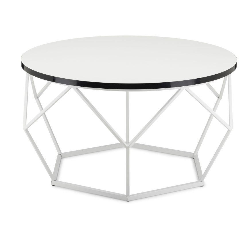 Kohvilaud DIAMOND 40x70 cm must/valge
