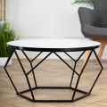 Kohvilaud DIAMOND 40x70 cm valge/must