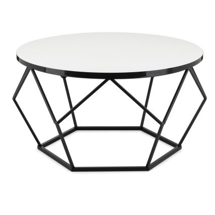 Kohvilaud DIAMOND 40x70 cm valge/must